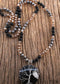 Boho Necklace, RH Precious Lava Stone, Tree of Life